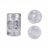 Прозрачный двусторонний мастурбатор Joy Cup - вагина и анус - Erokay - в Ноябрьске купить с доставкой