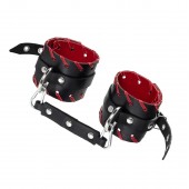 Черно-красные оковы из натуральной кожи - Pecado - купить с доставкой в Ноябрьске