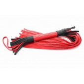 Красно-черная плетка из натуральной кожи - 51 см. - БДСМ Арсенал - купить с доставкой в Ноябрьске