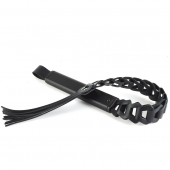 Черная кожаная плеть «Клеопатра» - 62 см. - Sitabella - купить с доставкой в Ноябрьске