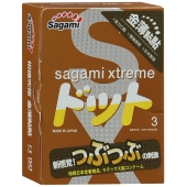 Презервативы Sagami Xtreme FEEL UP с точечной текстурой и линиями прилегания - 3 шт. - Sagami - купить с доставкой в Ноябрьске