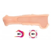 Телесная фантазийная насадка на член Cock Sleeve Size L - KOKOS - в Ноябрьске купить с доставкой