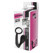 Черное эрекционное кольцо с анальной пробкой Anal Plug With Cockring - Dream Toys - в Ноябрьске купить с доставкой