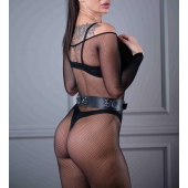 Черный кожаный пояс Sex Game - БДСМ Арсенал - купить с доставкой в Ноябрьске