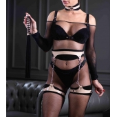 Черно-бежевая замшевая плеть Sex Game - БДСМ Арсенал - купить с доставкой в Ноябрьске