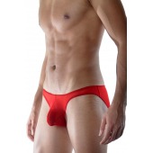Красные мужские трусы-слипы из полупрозрачного материала - Don Moris купить с доставкой