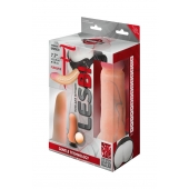 Телесный страпон Harness LESBI с вагинальной пробкой - 16,5 см. - LOVETOY (А-Полимер) - купить с доставкой в Ноябрьске