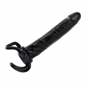 Чёрная насадка-фаллос для двойного проникновения INFLATABLE DILDO SLIM DONG  - 13,5 см. - Toyz4lovers - в Ноябрьске купить с доставкой