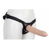 Пустотелый страпон MINI с бандажом - LOVETOY (А-Полимер) - купить с доставкой в Ноябрьске