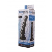 Анальная пробка платинового цвета с изгибом - 15 см. - LOVETOY (А-Полимер)