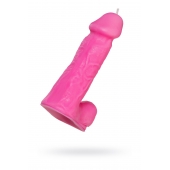 Розовая свеча в форме пениса - 13 см. - Pecado - купить с доставкой в Ноябрьске