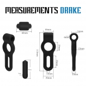 Черное двойное эрекционное виброкольцо Rooster Drake - Velv or - в Ноябрьске купить с доставкой