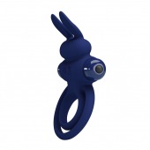 Синее эрекционное кольцо с вибростимуляцией клитора Powerful Ring - Baile - в Ноябрьске купить с доставкой