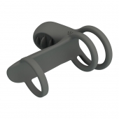 Серая насадка на пенис с 12 режимами вибрации - Baile - в Ноябрьске купить с доставкой