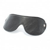 Черная кожаная маска на глаза - БДСМ Арсенал - купить с доставкой в Ноябрьске