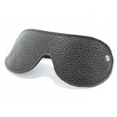 Черная кожаная маска на глаза - БДСМ Арсенал - купить с доставкой в Ноябрьске