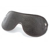 Коричневая кожаная маска на глаза на резинке - БДСМ Арсенал - купить с доставкой в Ноябрьске