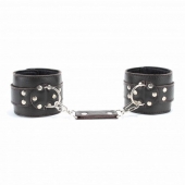 Коричневые оковы из мягкой кожи на металлической цепочке - БДСМ Арсенал - купить с доставкой в Ноябрьске