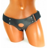 Трусики для страпона коричневого цвета - БДСМ Арсенал - купить с доставкой в Ноябрьске