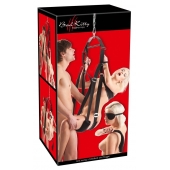 Черные секс-качели из широких ремней - Orion - купить с доставкой в Ноябрьске