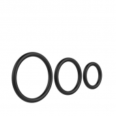 Набор из 3 чёрных колец различного диаметра - Baile - в Ноябрьске купить с доставкой