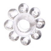 Прозрачное гелевое эрекционное кольцо-цветок - Toyfa Basic - в Ноябрьске купить с доставкой