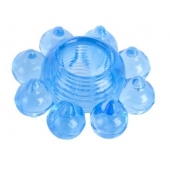 Голубая гелевая насадка-цветок - Toyfa Basic - в Ноябрьске купить с доставкой