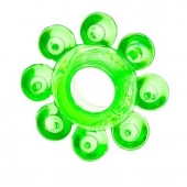 Зеленое эрекционное кольцо-цветок - Toyfa Basic - в Ноябрьске купить с доставкой