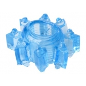 Голубая гелевая насадка-звезда - Toyfa Basic - в Ноябрьске купить с доставкой