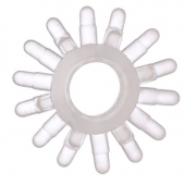 Прозрачное гелевое эрекционное кольцо с шипиками - Toyfa Basic - в Ноябрьске купить с доставкой