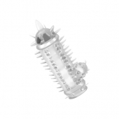 Прозрачная насадка с шипами и клиторальной шишечкой CLIT-BANGER SLEEVE IN CLEAR - Tonga - в Ноябрьске купить с доставкой