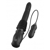 Черный автоматический вибромассажер с вибропулей Ultimate Silicone Thruster - Pipedream - купить с доставкой в Ноябрьске