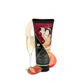 Массажный крем для тела с ароматом клубники и шампанского Sparkling Strawberry Wine - 200 мл. - Shunga - купить с доставкой в Ноябрьске