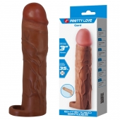 Коричневая насадка на пенис Gerd - 19,5 см. - Baile - в Ноябрьске купить с доставкой