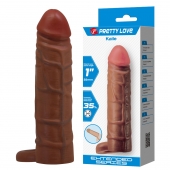 Коричневая насадка-удлинитель Kaile - 15 см. - Baile - в Ноябрьске купить с доставкой