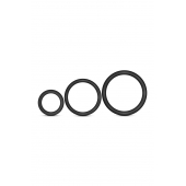 Набор из 3 черных эрекционных колец Cock Ring Set - Blush Novelties - в Ноябрьске купить с доставкой