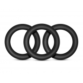 Набор из 3 черных эрекционных колец Black Small Penis Rings - Blush Novelties - в Ноябрьске купить с доставкой