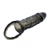 Фаллическая насадка на пенис с подхватом мошонки - 16 см. - Baile - в Ноябрьске купить с доставкой