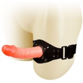Телесный фаллос с креплением на ногу - 17 см. - Baile - купить с доставкой в Ноябрьске