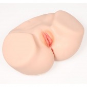 Телесный полуторс с двойным слоем материала и вибрацией Vanilla Onahole Real Vagina - KOKOS - в Ноябрьске купить с доставкой