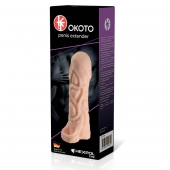 Телесная насадка-удлинитель Okoto с богатым рельефом поверхности - 16 см. - Sitabella - в Ноябрьске купить с доставкой