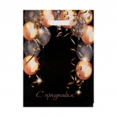 Пакет с вырубной ручкой и принтом в виде шариков (30х40 см) - Сима-Ленд - купить с доставкой в Ноябрьске