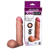 Фаллическая насадка для страпона UNICOCK 8  - 20 см. - LOVETOY (А-Полимер) - купить с доставкой в Ноябрьске