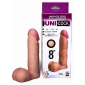 Фаллическая насадка для страпона UNICOCK 8  - 20 см. - LOVETOY (А-Полимер) - купить с доставкой в Ноябрьске
