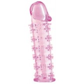 Розовая насадка на пенис с шипами - 12,5 см. - A-toys - в Ноябрьске купить с доставкой