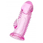 Розовая насадка на пенис с шипиками и коготком - 13,5 см. - A-toys - в Ноябрьске купить с доставкой