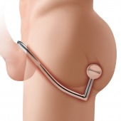 Кольцо на пенис с анальным стимулятором Stainless Steel Anal Hook   Cock Ring - BlueLine - в Ноябрьске купить с доставкой