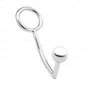 Кольцо на пенис с анальным стимулятором Stainless Steel Anal Hook   Cock Ring - BlueLine - в Ноябрьске купить с доставкой