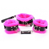 Набор с розовым мехом BDSM Light - БДСМ Арсенал - купить с доставкой в Ноябрьске