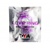 Фиолетовое виброкольцо с двумя вибропульками - Toyfa Basic - в Ноябрьске купить с доставкой